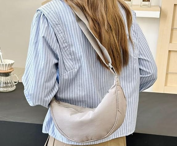 Beige Trendy Shoulder Bag - EIRA