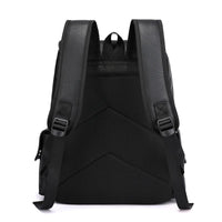 Black Leather Backpack - MATEO