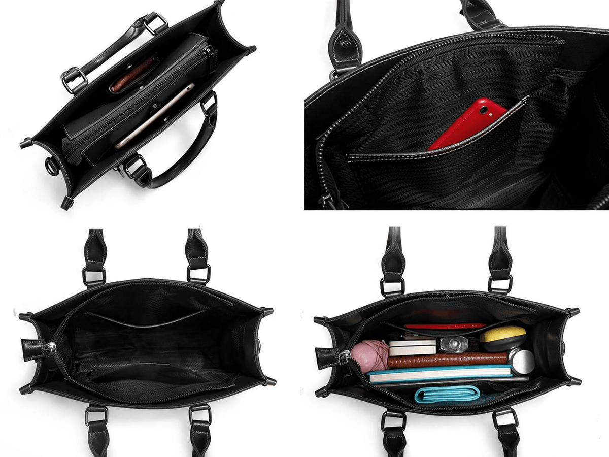 Black Leather Handbag - NOA