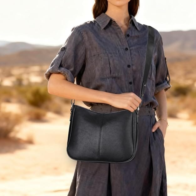 Black Trendy Shoulder Bag - TAYA