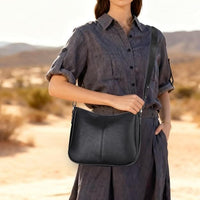 Black Trendy Shoulder Bag - TAYA