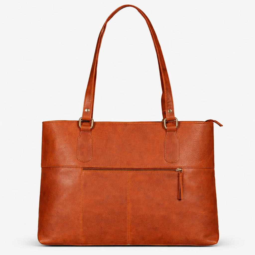 Brown Leather Handbag - LOLA