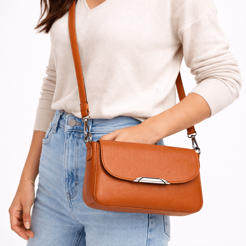 Brown Shoulder Handbag - ELEK