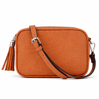Camel Leather Handbag - LUNA