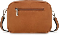 Camel Leather Handbag - LUNA