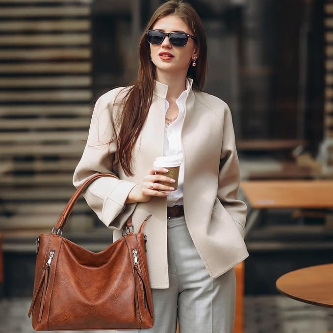 Large Brown Handbag - LEVA