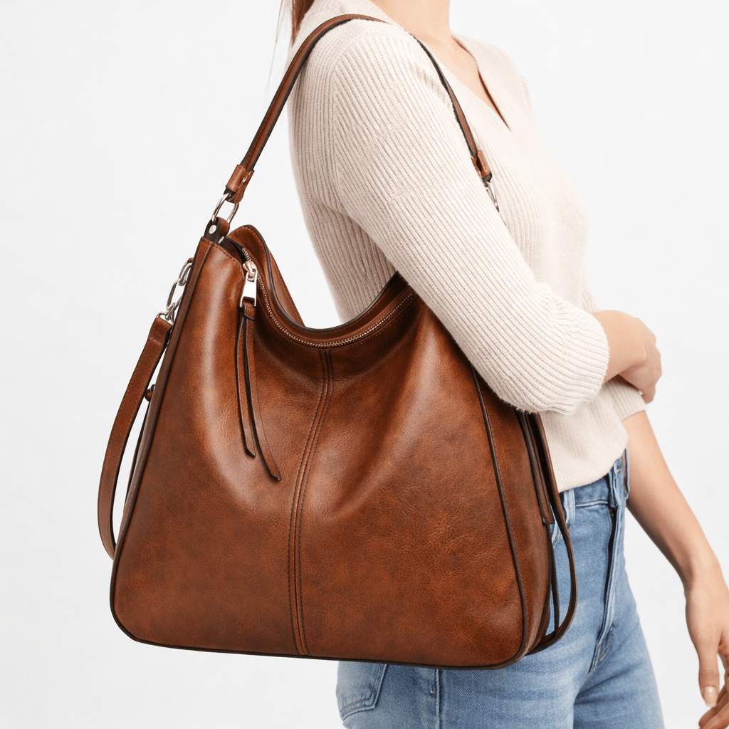 Large Shoulder Bag for Women in Faux Leather - AXEL