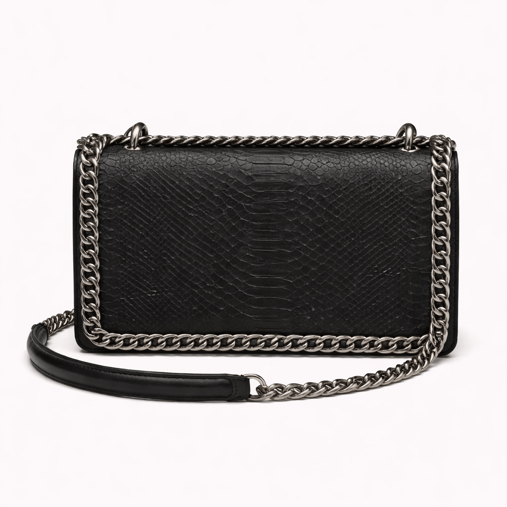 Leather Chain Shoulder Bag - KIRA