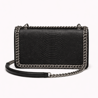 Leather Chain Shoulder Bag - KIRA