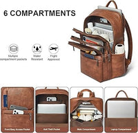 Leather Computer Backpack - GEVA