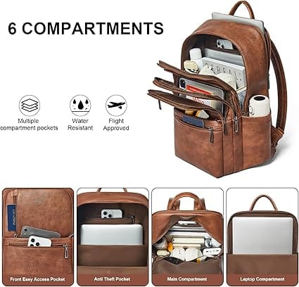Leather Computer Backpack - GEVA