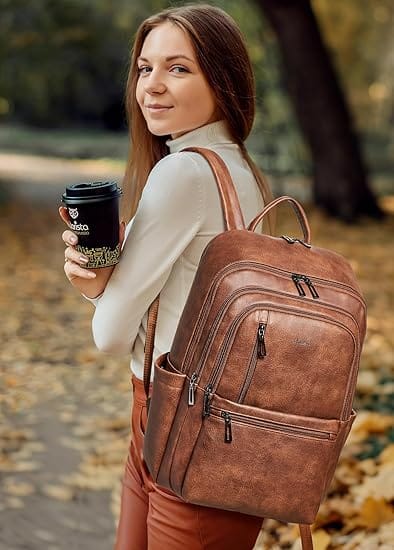 Leather Computer Backpack - GEVA