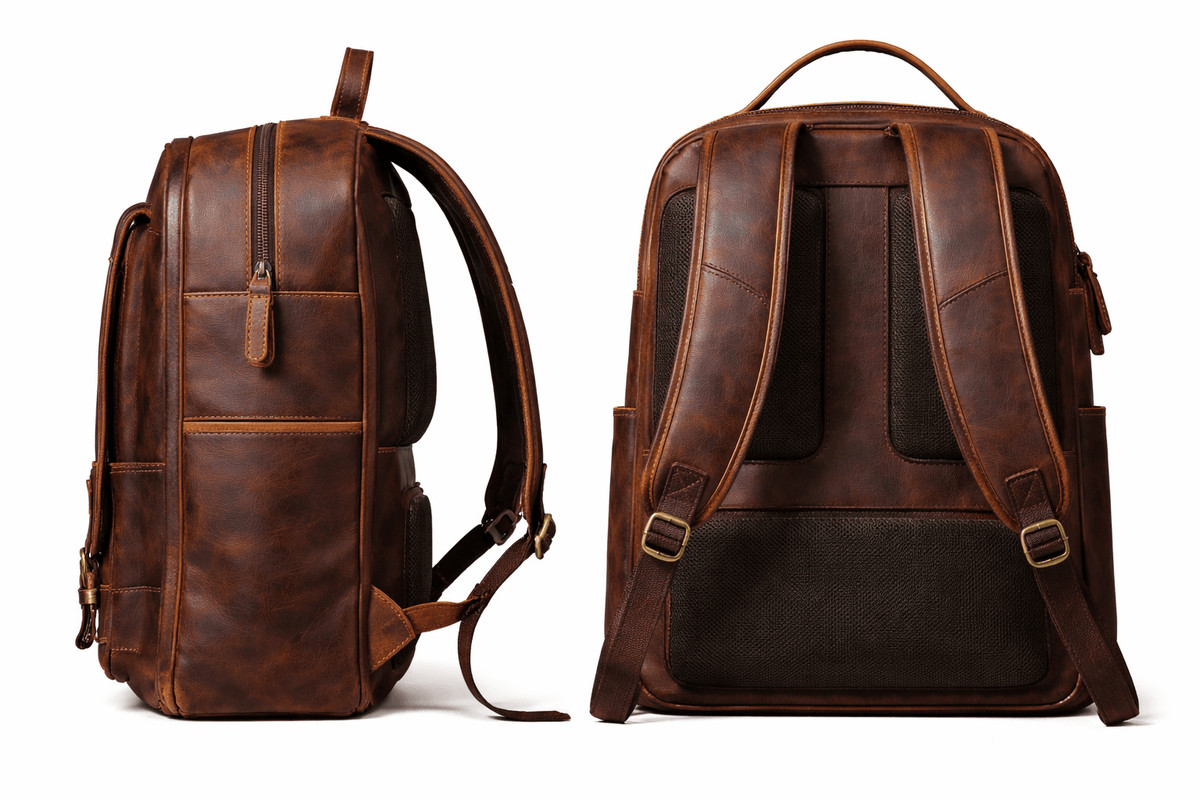 Leather Computer Bag - BOBB