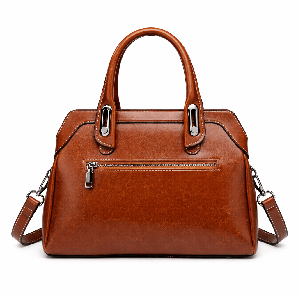 Leather Shoulder Handbag - THEO