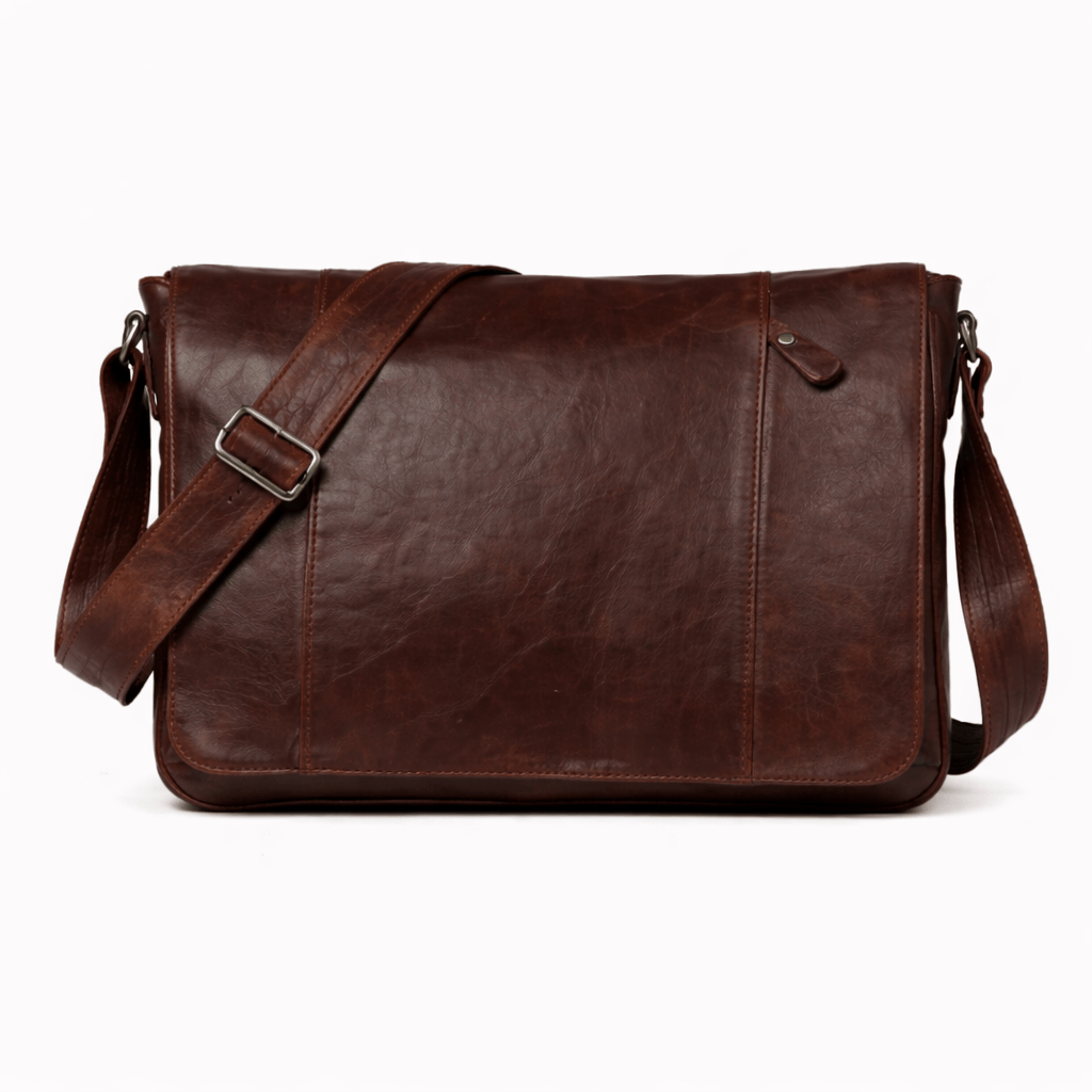 Men's Leather Shoulder Bag - LOIS