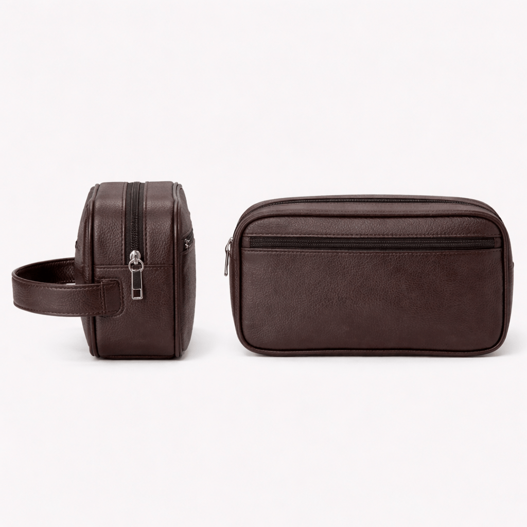 Men's Leather Toiletry Bag - NORA