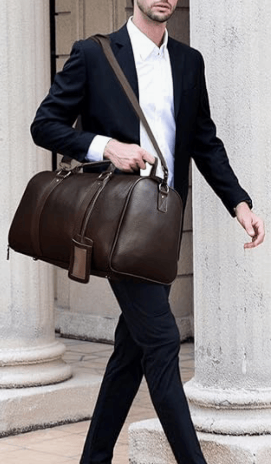 Men's Leather Travel Bag - DANI