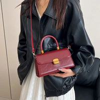 Red Leather Handbag - AYA