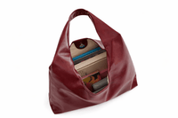 Red Leather Shoulder Bag - VERA