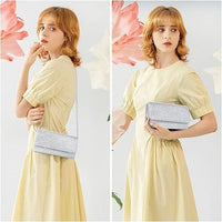 Silver Clutch Handbag - WINA