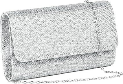 Silver Clutch Handbag - WINA