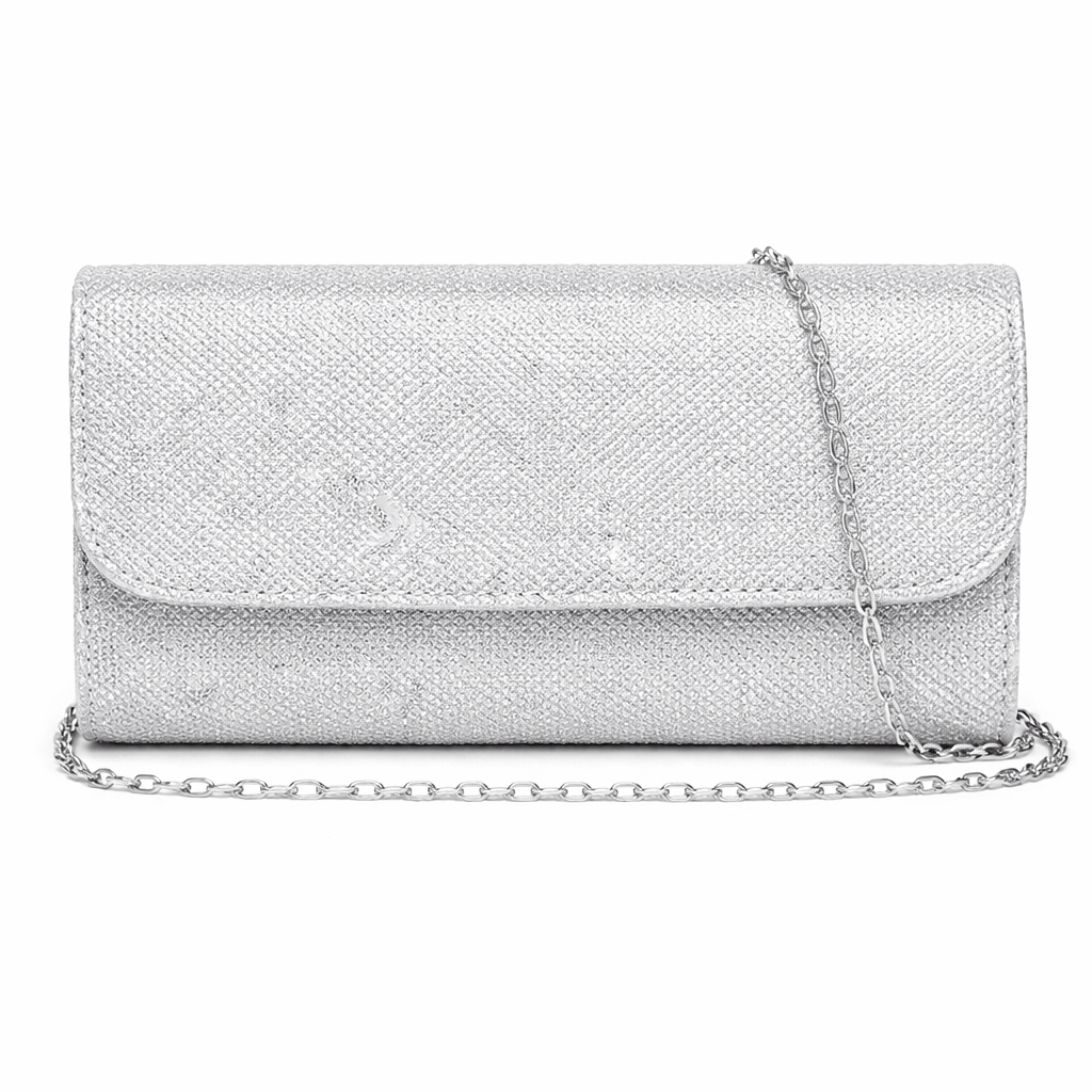Silver Clutch Handbag - WINA