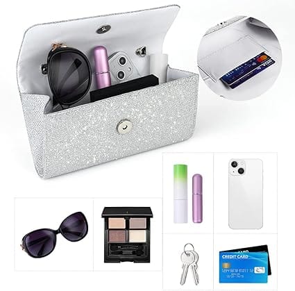 Silver Clutch Handbag - WINA