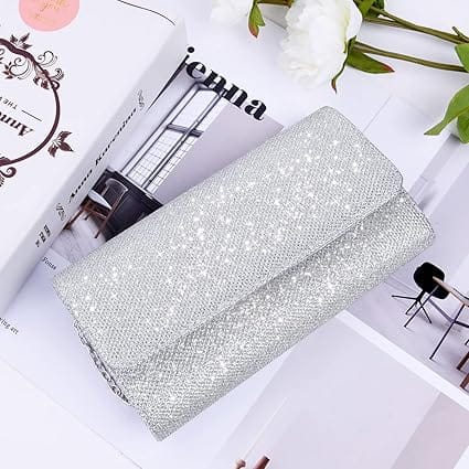 Silver Clutch Handbag - WINA