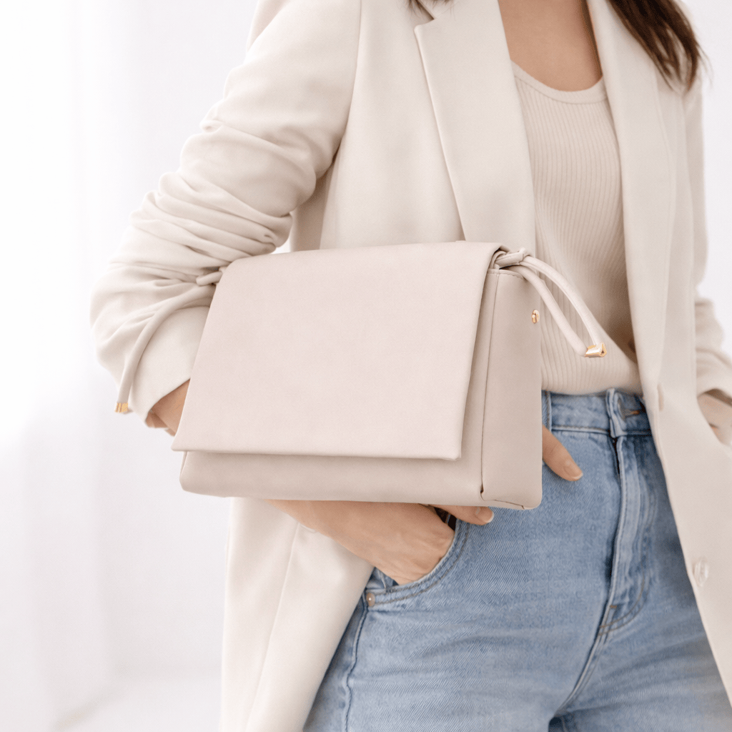 Small Beige Handbag - EMMA