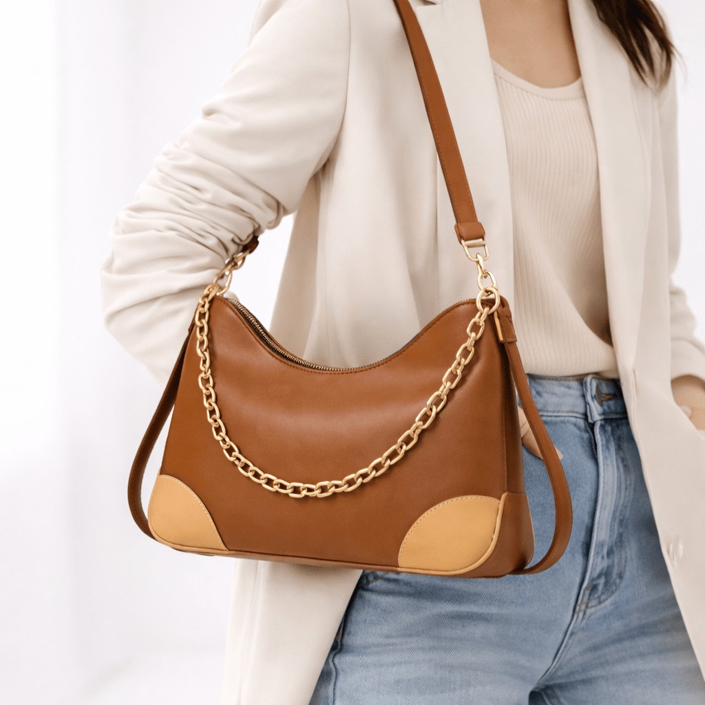 Small Brown Handbag - BELINA