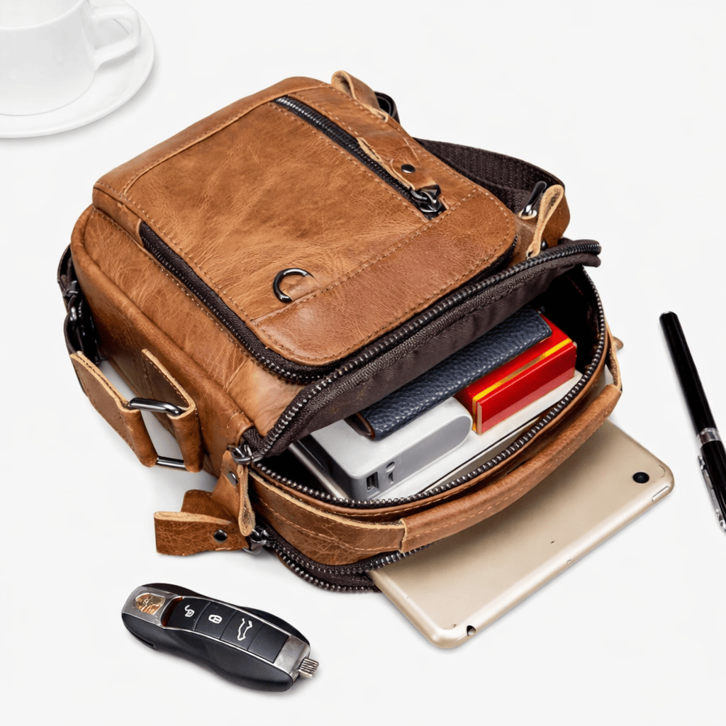 Small Leather Shoulder Bag - LEO