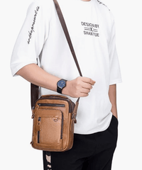 Small Leather Shoulder Bag - LEO