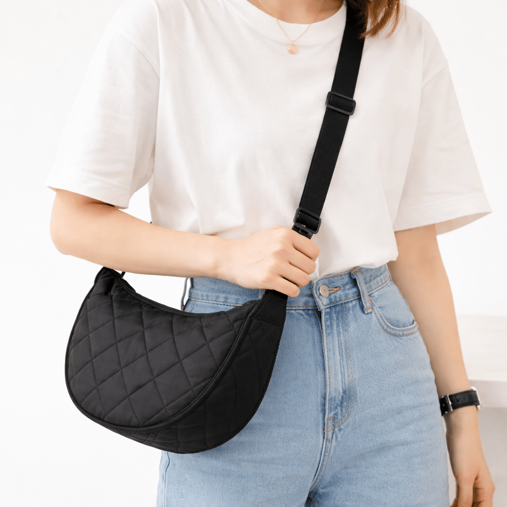 Trendy Quilted Shoulder Bag - Yaya
