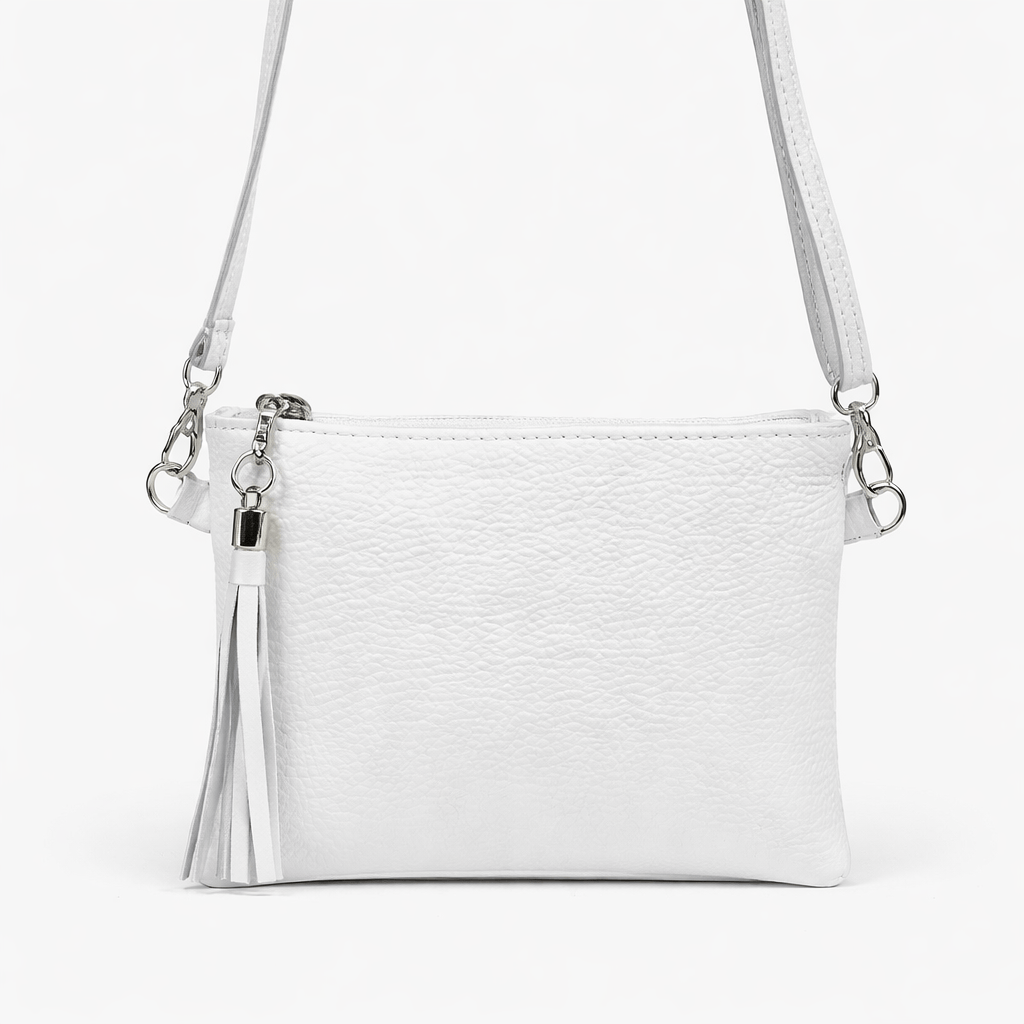 White Leather Handbag - PALOMA