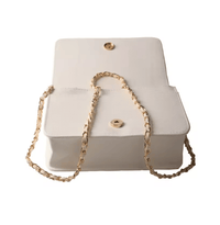 White Leather Shoulder Bag - RAYA