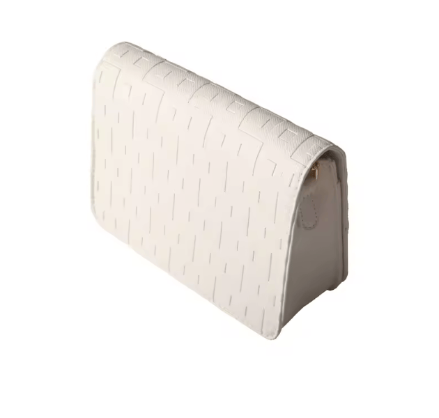 White Leather Shoulder Bag - RAYA