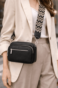 Women's Black Shoulder Bag - AINA
