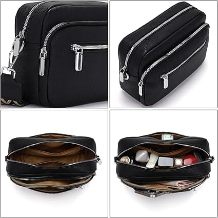 Women's Black Shoulder Bag - AINA