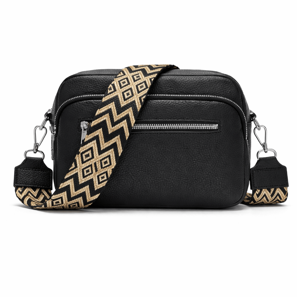 Women's Black Shoulder Bag - AINA