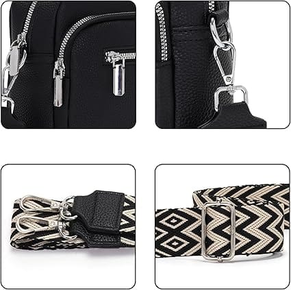 Women's Black Shoulder Bag - AINA