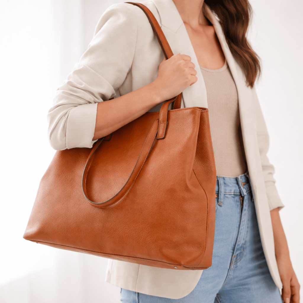Women's Leather Handbag - NINA